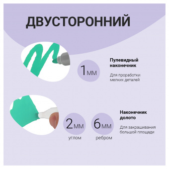 Набор двусторонних маркеров для скетчинга MESHU 120цв., основные цвета, корпус трехгранный, пулевид./клиновид.наконечники, текстил