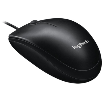 Мышь компьютерная Logitech USB  WIRED M100R DARK/GREY (910-006765)