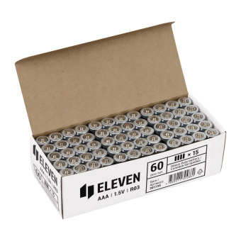 4 шт/уп Батарейка Eleven AAA (R03) солевая, SB4