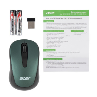 Мышь беспроводная Acer OMR135 зеленая (ZL.MCEEE.01I)