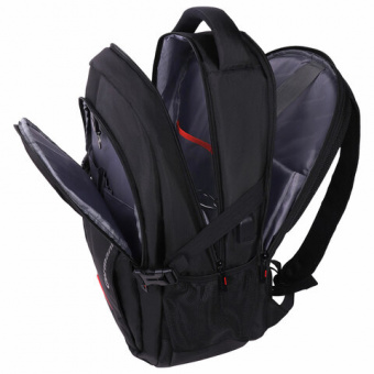 Рюкзак GERMANIUM UPGRADE универсальный, 3 отделения, отделение для ноутбука, USB-порт, "UP-3", черны