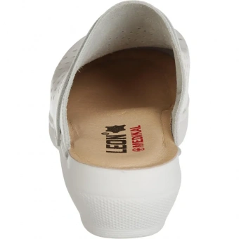 Сабо женские Leon MED102 ПУ из натуральной кожи белые размер 41