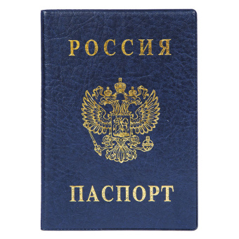Обложка для паспорта ДПС из ПВХ синего цвета (2203.В-101)