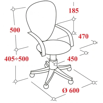 Кресло офисное Easy Chair 304 LT серое/черное (сетка/ткань, пластик)