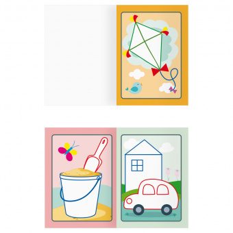 Раскраска с цв. фоном А5,  8 стр., ТРИ СОВЫ  "Для малышей. Выпуск 1"