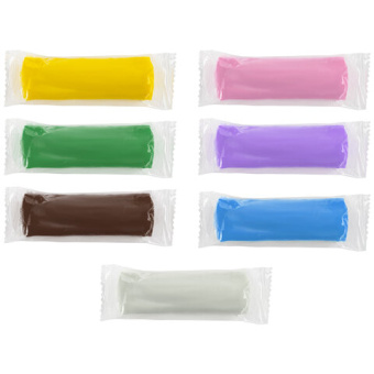 Пластилин на растительной основе (тесто для лепки) ПИФАГОР, 7 цветов, 210 г, пластиковый стакан, 104