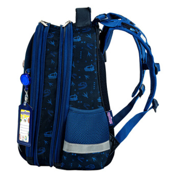 Ранец ЮНЛАНДИЯ EXTRA, с дополнительным объемом, 2 отделения, "Beware", 3D-панель, 38x29x18 см, 27204