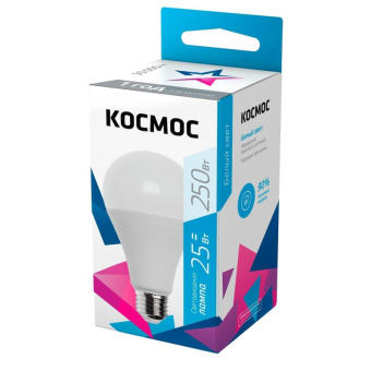 Лампа светодиодная КОСМОС LkecLED25wA65E2745 А65 25W Е27 4500K