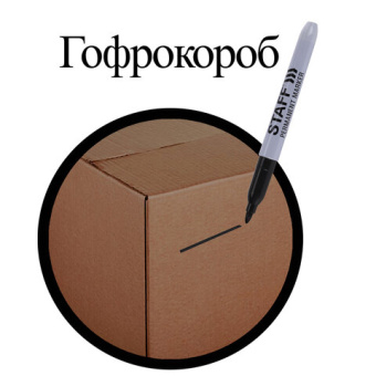 Маркер перманентный (нестираемый) STAFF "EVERYDAY", ЧЕРНЫЙ, эргономичный корпус, круглый наконечник,