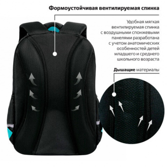 Рюкзак BRAUBERG MOTION, 2 отделения, 3 кармана, "Get away", СВЕТООТРАЖАЮЩИЙ ПРИНТ, 41х28х17 см, 2731