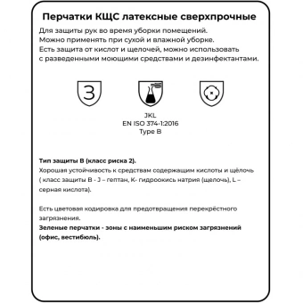 Перчатки латексные HQ Profiline многоразовые зеленые р.M
