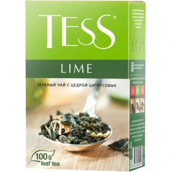 Чай Tess Lime зеленый с цитрусовыми 100 г