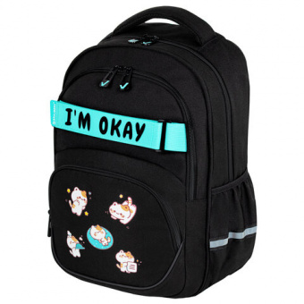 Рюкзак BRAUBERG MOTION, 2 отделения, 3 кармана, "Positive cats", 41х28х17 см, 273114