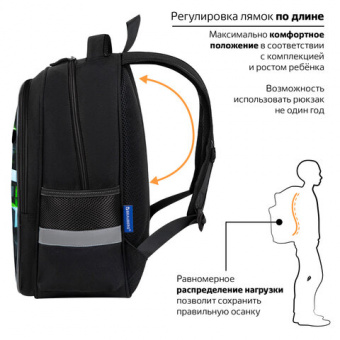 Рюкзак BRAUBERG FAVOUR, 2 отделения, 3 кармана, "Module blocks", 40х29х15 см, 273124