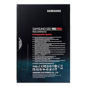 SSD накопитель Samsung 980 PRO 1Tb M.2 PCI-E 4.0 x4 (MZ-V8P1T0BW)