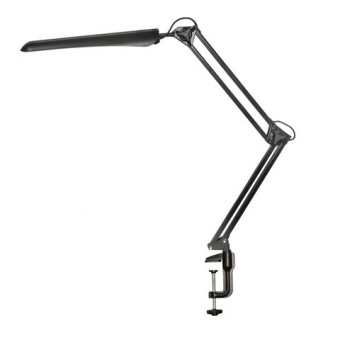 Светильник настольный "Гермес", на струбцине, светодионый, 8 Вт, сенсорный выключатель, черный, высо