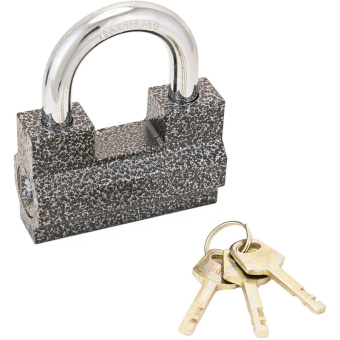 Замок навесной УЗК Аллюр ВС2-7С (83xd=12) чугун антич/серебро (3кл)