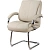 Конференц-кресло Комус Мебель (Easy Chair) 516 бежевое (экокожа, металл хромированный)