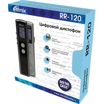 Диктофон цифровой Ritmix RR-120 8GB black