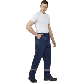 Брюки рабочие летние мужские л16-БР с СОП синие/васильковые