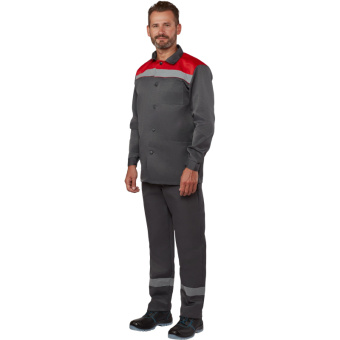 Костюм летний муж. л16-КБР с СОП сер/крас (р.56-58) 170-176