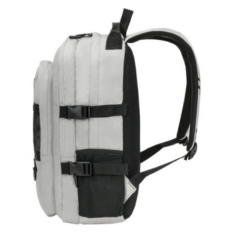 Рюкзак HEIKKI TRILL (ХЕЙКИ) универсальный, 3 отделения, серый с черными вставками, 43х31х14 см, 2725