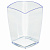 Подставка-стакан СТАММ "Тропик", пластиковая, квадратная, прозрачная