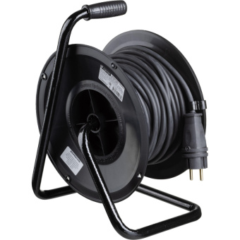 Удлинитель на катушке пластик TOPFORT КГ 2x2.5 кв.мм. 30 м 16 А 3500 Вт IP44 без заземления 4 розетк