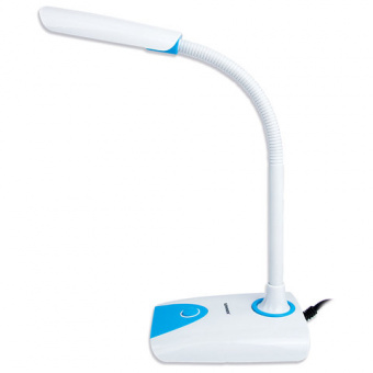 Светильник настольный SONNEN OU-146, на подставке, светодиодный, 4 Вт, белый/синий, 236671