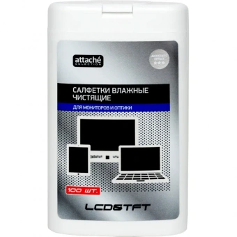 Салфетки в тубе LCD&TFT для мониторов всех типов (100 шт)