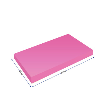 Самоклеящийся блок Berlingo "Ultra Sticky", 50*75мм, 80л, розовый неон