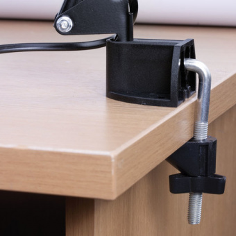 Светильник настольный "Дельта 1", на струбцине, люминесцентный, 11 Вт, черный, высота 70 см, G23, с