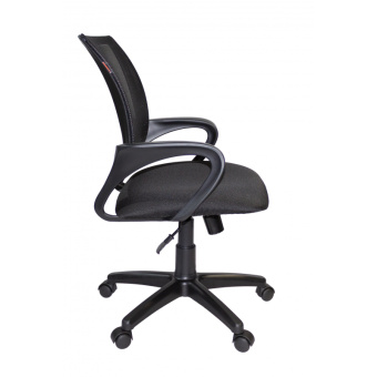 Кресло для оператора EChair-304 черное (ткань/сетка/пластик)