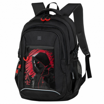 Рюкзак BRAUBERG CONTENT универсальный, 3 отделения, светоотражающий принт, "Red Moon", 47х33х18 см,