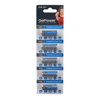 Батарейка GoPower LR23/A23/MN21 5шт/бл Alkaline 12V (5/100/1000)