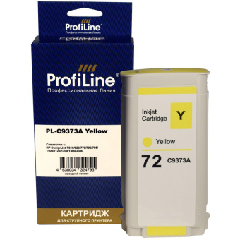 Картридж струйный ProfiLine C9373A №72 желт. для HP DesignJet T1120ps/T1200