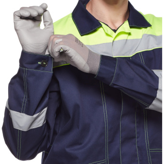 Костюм рабочий летний муж л35-КПК син/лимон (р.56-58) 170-176