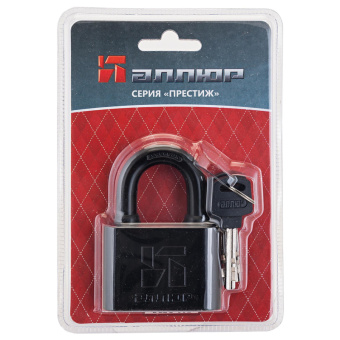 Замок навесной УЗК Аллюр ВС2С-701 (70xd=10,5) сталь черный (3кл)