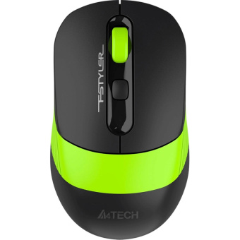 Мышь компьютерная A4Tech Fstyler FG10CS Air черный/зеленый 2000dpi/WLS USB