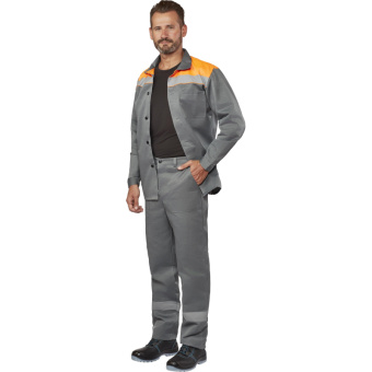 Костюм летний муж. л16-КБР с СОП сер/оранж (р.48-50) 170-176