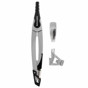 Готовальня BRAUBERG ULTRA, 4 предмета: циркуль 135 мм, запасные грифели, насадка, графитовый цвет, 210821