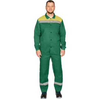 Костюм летний муж. л16-КБР с СОП зел/желт (р.56-58) 182-188