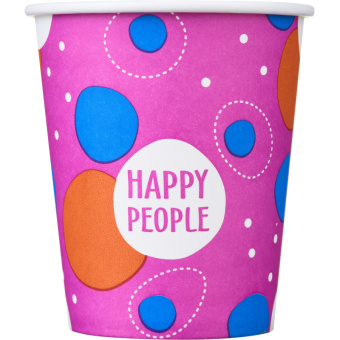Стакан одноразовый бум односл. 250 мл d-80мм Happy People МИКС  50шт/уп