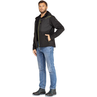 Куртка муж демисез. софтшел HORTEN2 черн/жел р.M(арт.HORT2NJTM)