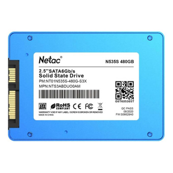SSD накопитель Netac SSD N535S 2.5 SATA 480GB(NT01N535S-480G-S3X)