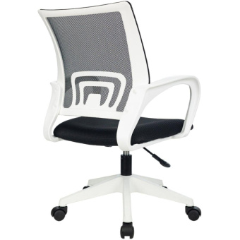 Кресло VB_Echair-396W (LT) сетка/ткань черный пластик белый