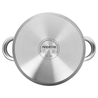 Кастрюля нерж Rondy 3,9л , D=21,5cм, SH07393