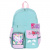 Рюкзак BRAUBERG PASTEL с термонашивками в комплекте, "Funny clouds", мятный, 40х29х14 см, 271421 Рюкзак BRAUBERG PASTEL с термонашивками в комплекте, "Funny clouds", мятный, 40х29х14 см, 271421
