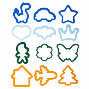 Пластилин-тесто для лепки BRAUBERG KIDS, 40 шт., 2000 г, 12 формочек, 2 стека, 2 штампика, 1 скалка,