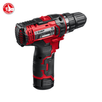 Дрель-шуруповерт аккумуляторная Li-ion ЗУБР ДШЛ-125-21, 12 В, 1 АКБ (2Ач)